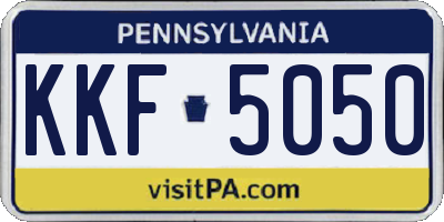 PA license plate KKF5050