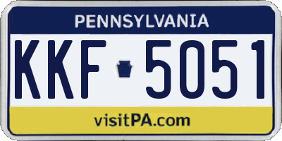 PA license plate KKF5051