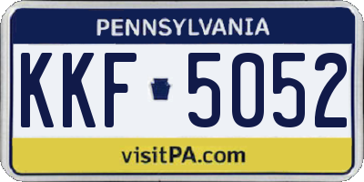 PA license plate KKF5052