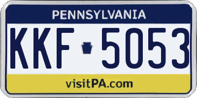 PA license plate KKF5053
