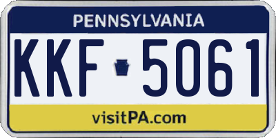 PA license plate KKF5061