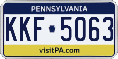 PA license plate KKF5063