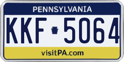 PA license plate KKF5064