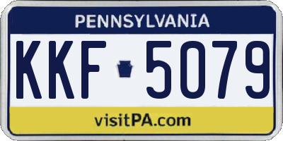 PA license plate KKF5079