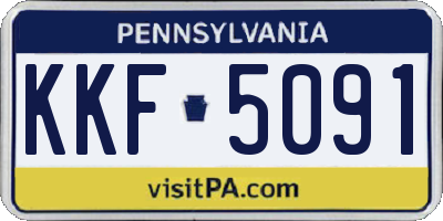 PA license plate KKF5091