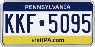 PA license plate KKF5095