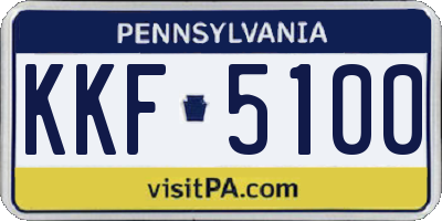 PA license plate KKF5100