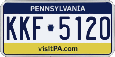 PA license plate KKF5120