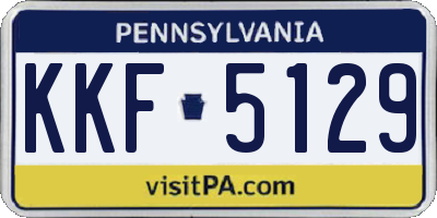 PA license plate KKF5129