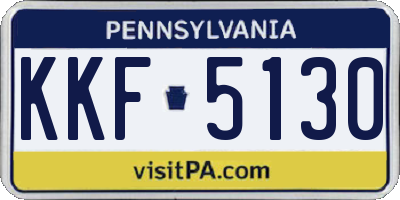 PA license plate KKF5130