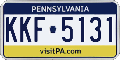 PA license plate KKF5131