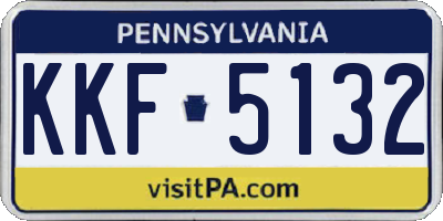 PA license plate KKF5132