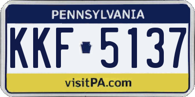 PA license plate KKF5137