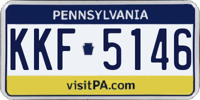 PA license plate KKF5146