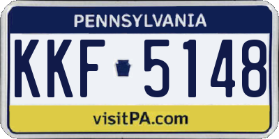 PA license plate KKF5148