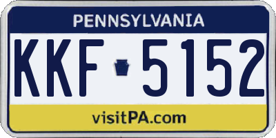 PA license plate KKF5152