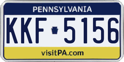 PA license plate KKF5156