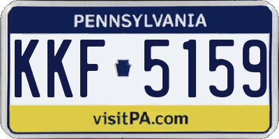 PA license plate KKF5159