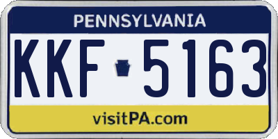 PA license plate KKF5163