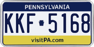 PA license plate KKF5168