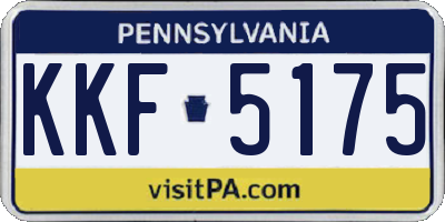 PA license plate KKF5175