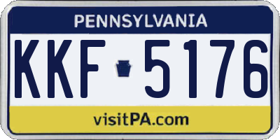 PA license plate KKF5176