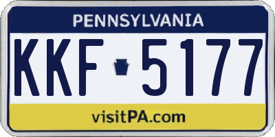 PA license plate KKF5177