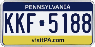 PA license plate KKF5188