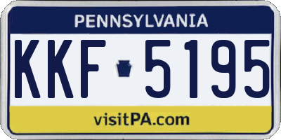 PA license plate KKF5195