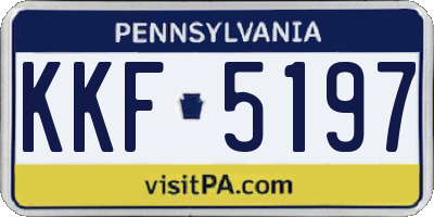PA license plate KKF5197