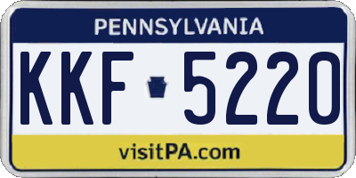 PA license plate KKF5220
