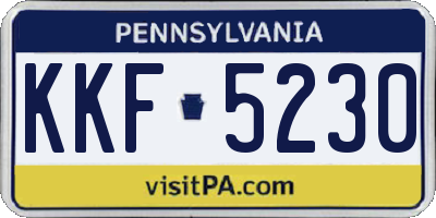 PA license plate KKF5230