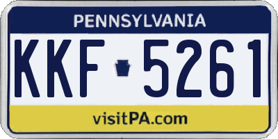 PA license plate KKF5261
