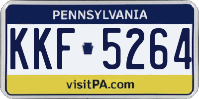PA license plate KKF5264