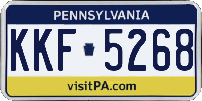 PA license plate KKF5268