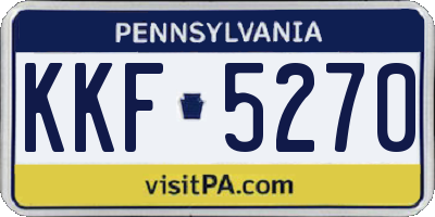 PA license plate KKF5270