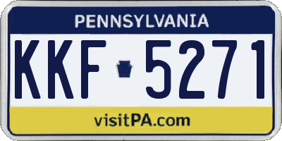 PA license plate KKF5271