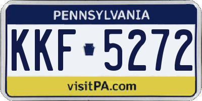 PA license plate KKF5272