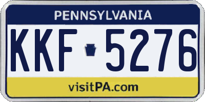 PA license plate KKF5276