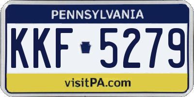 PA license plate KKF5279