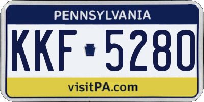 PA license plate KKF5280