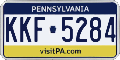 PA license plate KKF5284