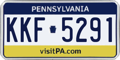 PA license plate KKF5291