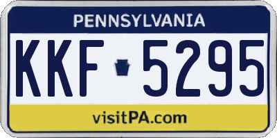 PA license plate KKF5295