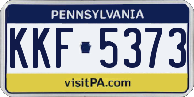 PA license plate KKF5373