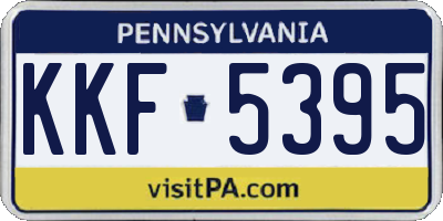 PA license plate KKF5395