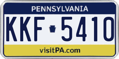 PA license plate KKF5410