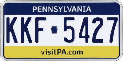 PA license plate KKF5427