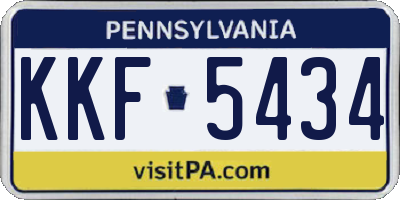 PA license plate KKF5434