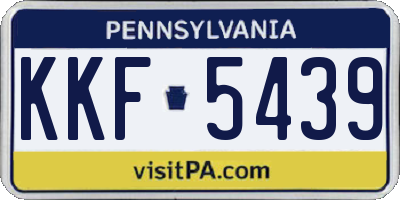 PA license plate KKF5439
